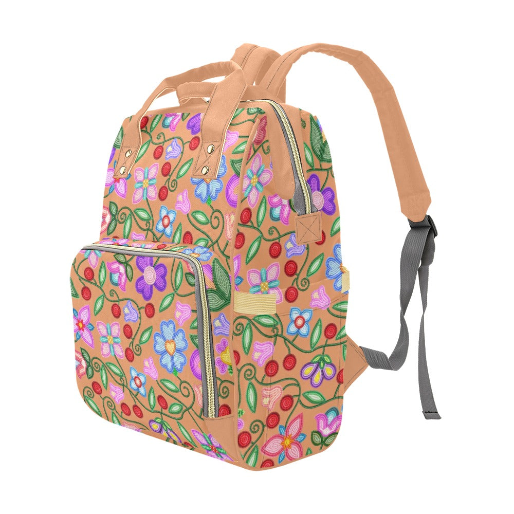 Petal Harmony Terracotta Multi-Function Diaper Backpack/Diaper Bag