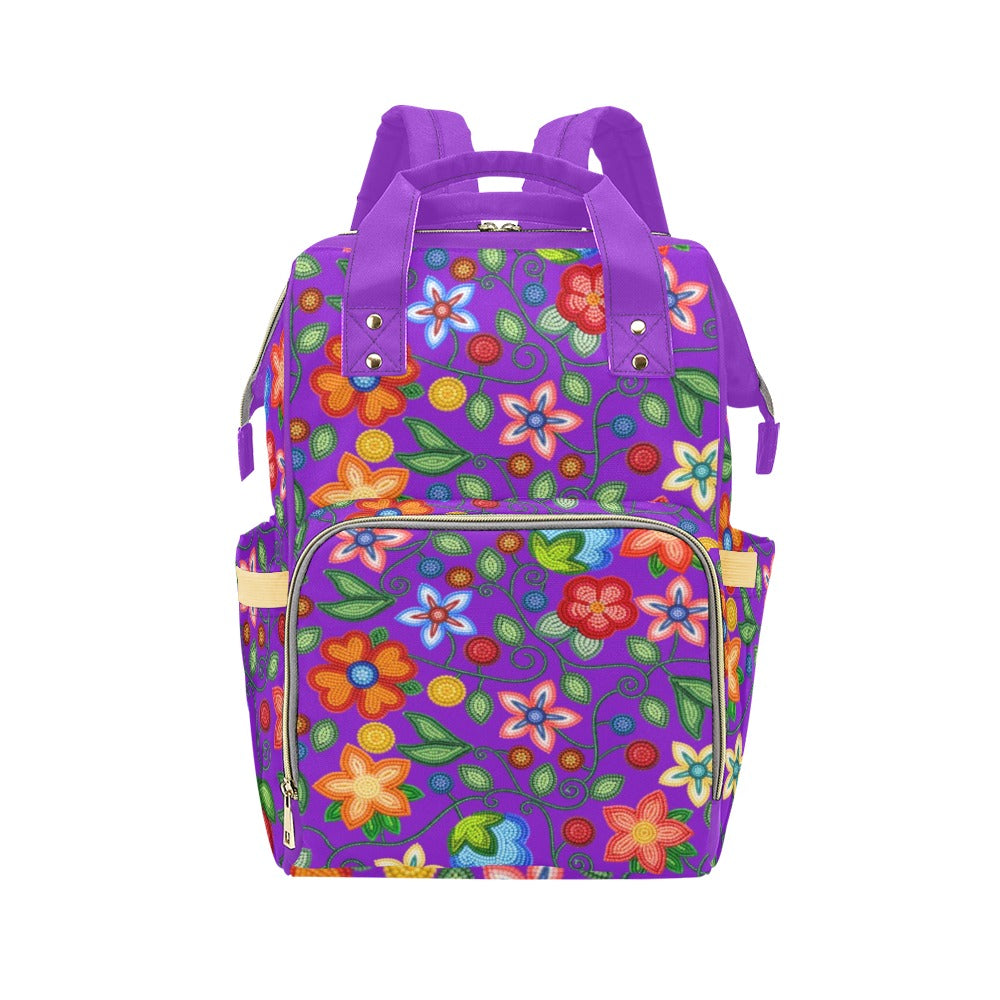 Morning Harmony Purple Multi-Function Diaper Backpack/Diaper Bag