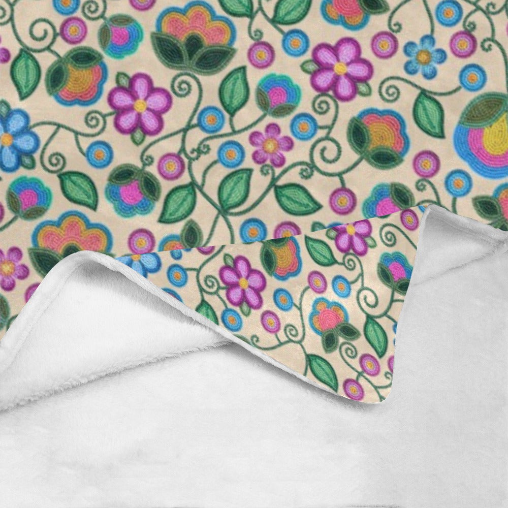Turquoise Sunbeam Cream Ultra-Soft Micro Fleece Blanket 60"x80"