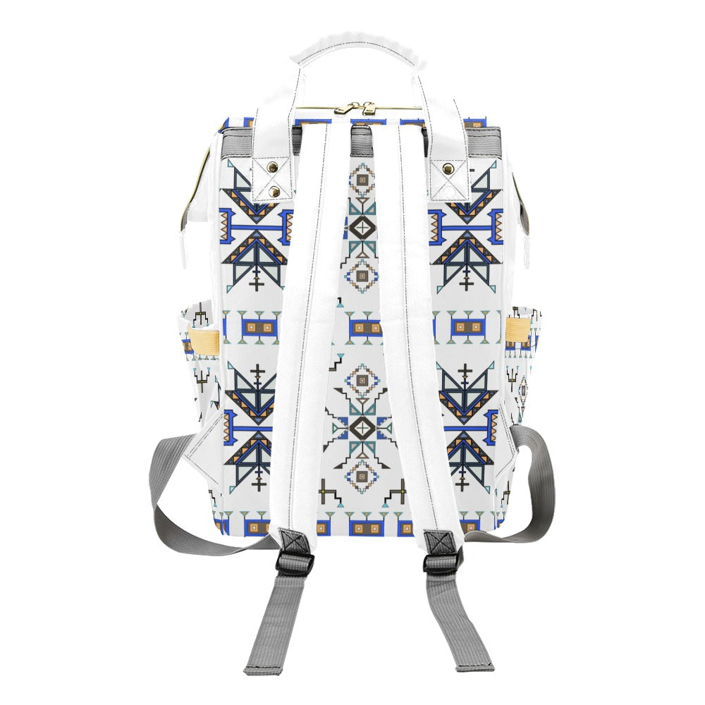 Eagle Strike White Multi-Function Diaper Backpack/Diaper Bag