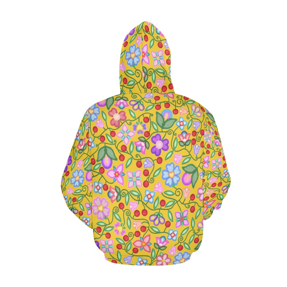 Petal Harmony Ochre Hoodie for Men (USA Size)