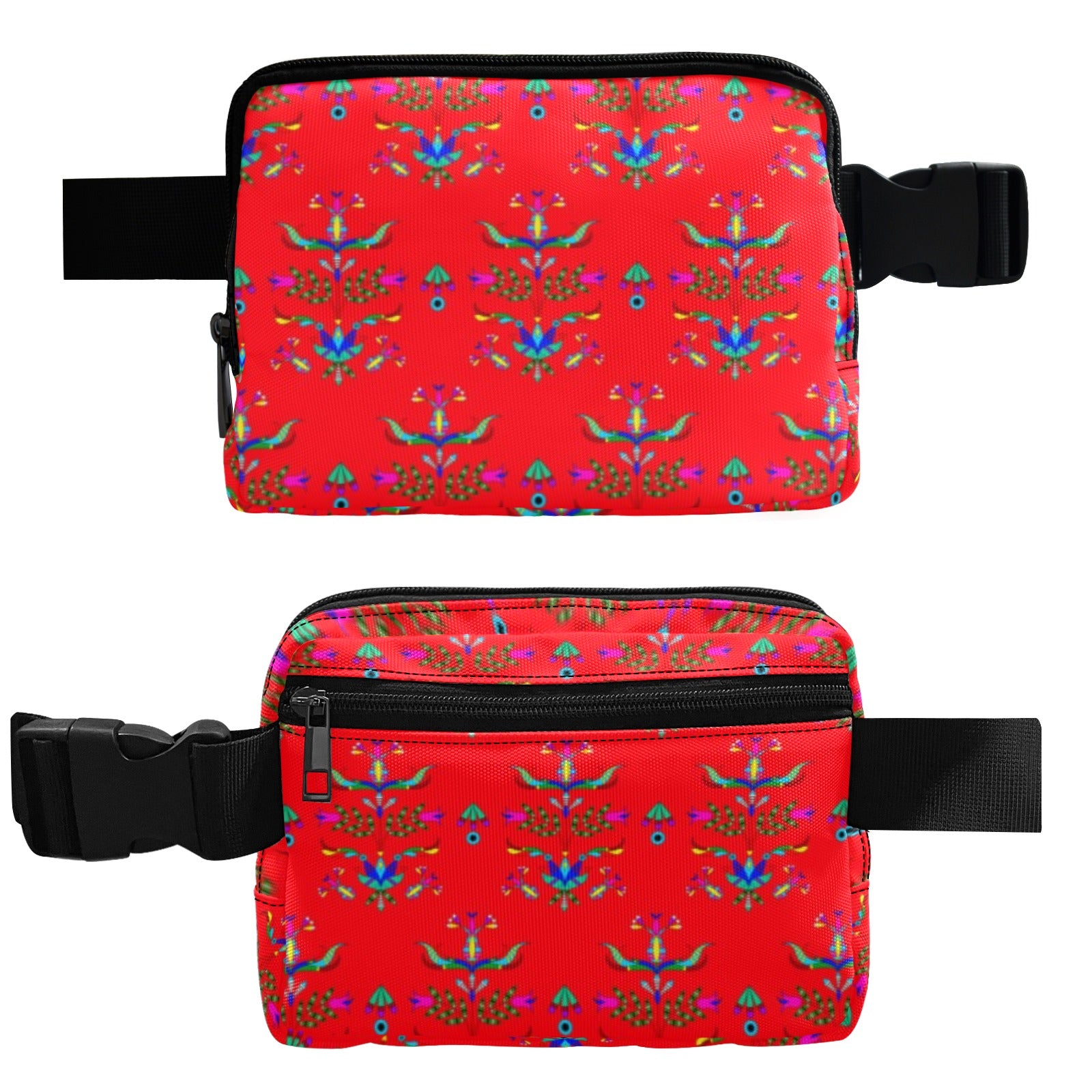 Dakota Damask Red Belt Bag