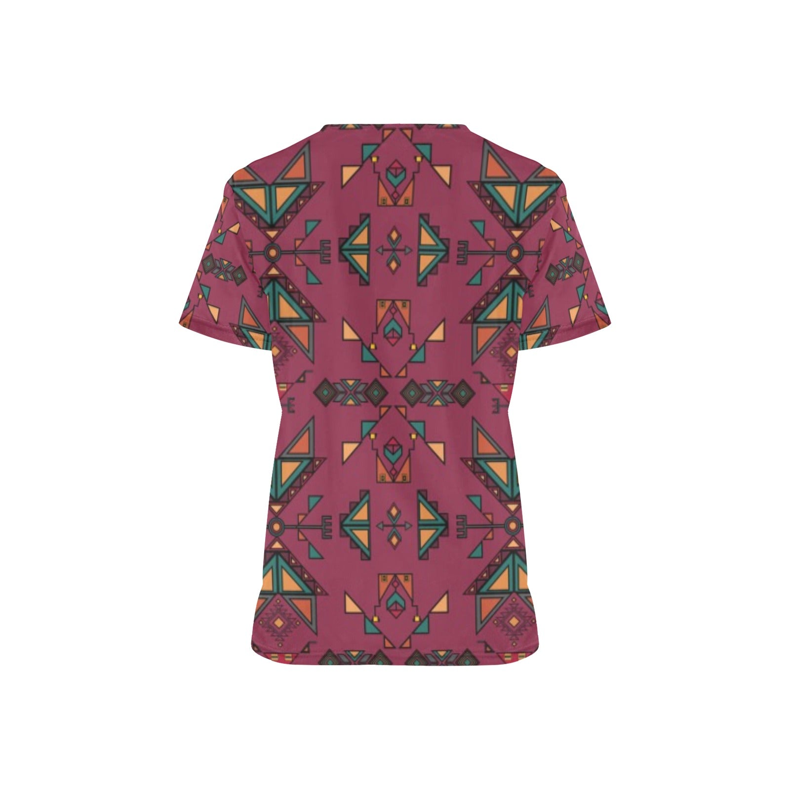 Arrow dawn Maroon Scrub Top
