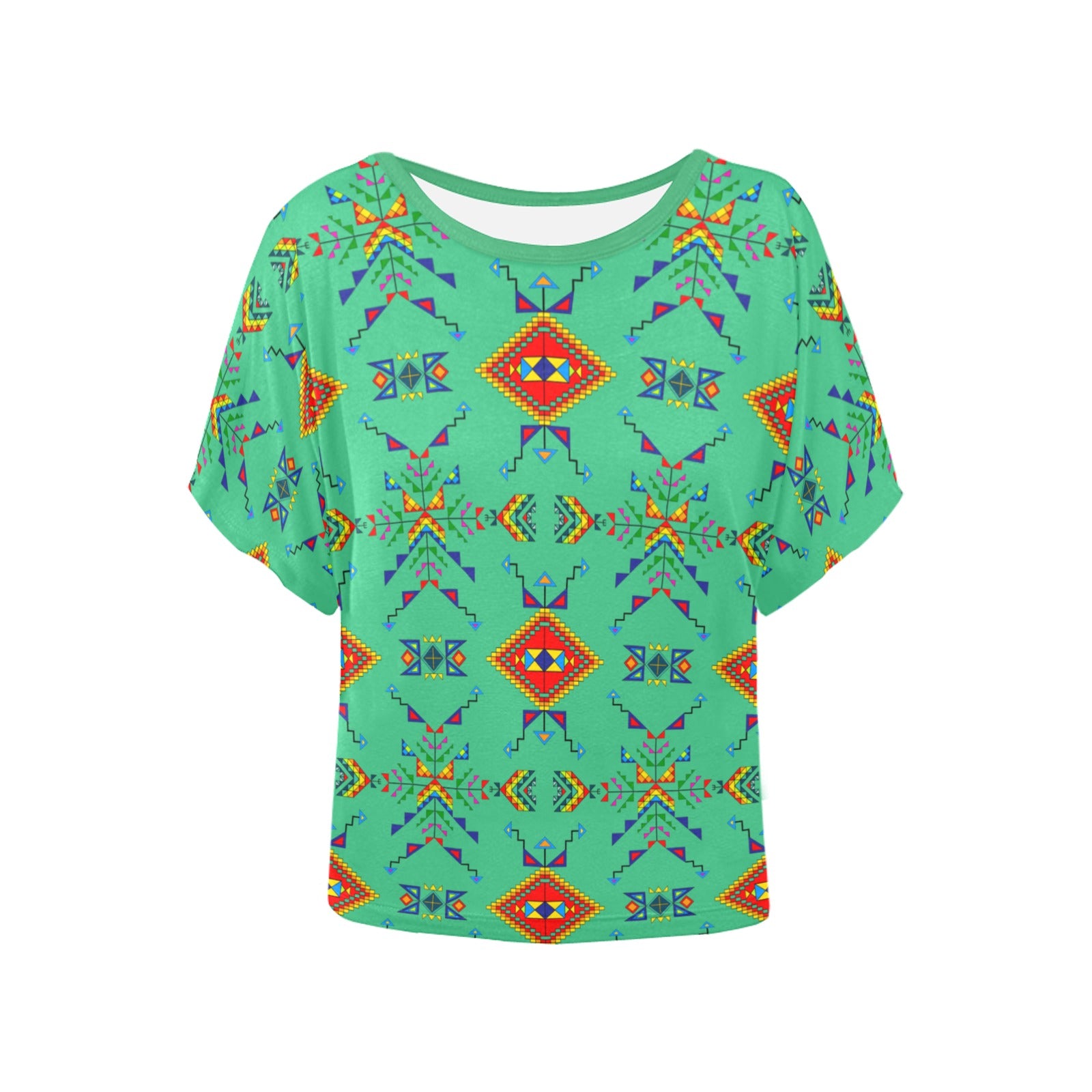 Buffalo Jump Sage Women's Batwing-Sleeved Blouse T shirt