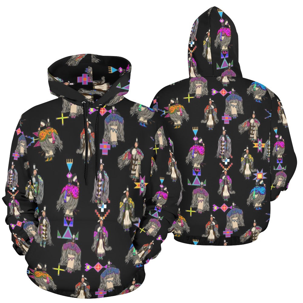 Women's Tradish Dancers Black Hoodie for Women (USA Size)