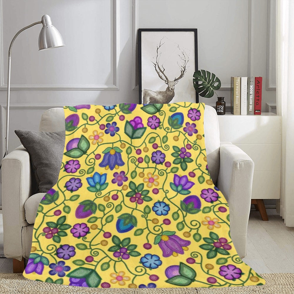 Bloom Uplift Yellow Ultra-Soft Micro Fleece Blanket 60"x80"