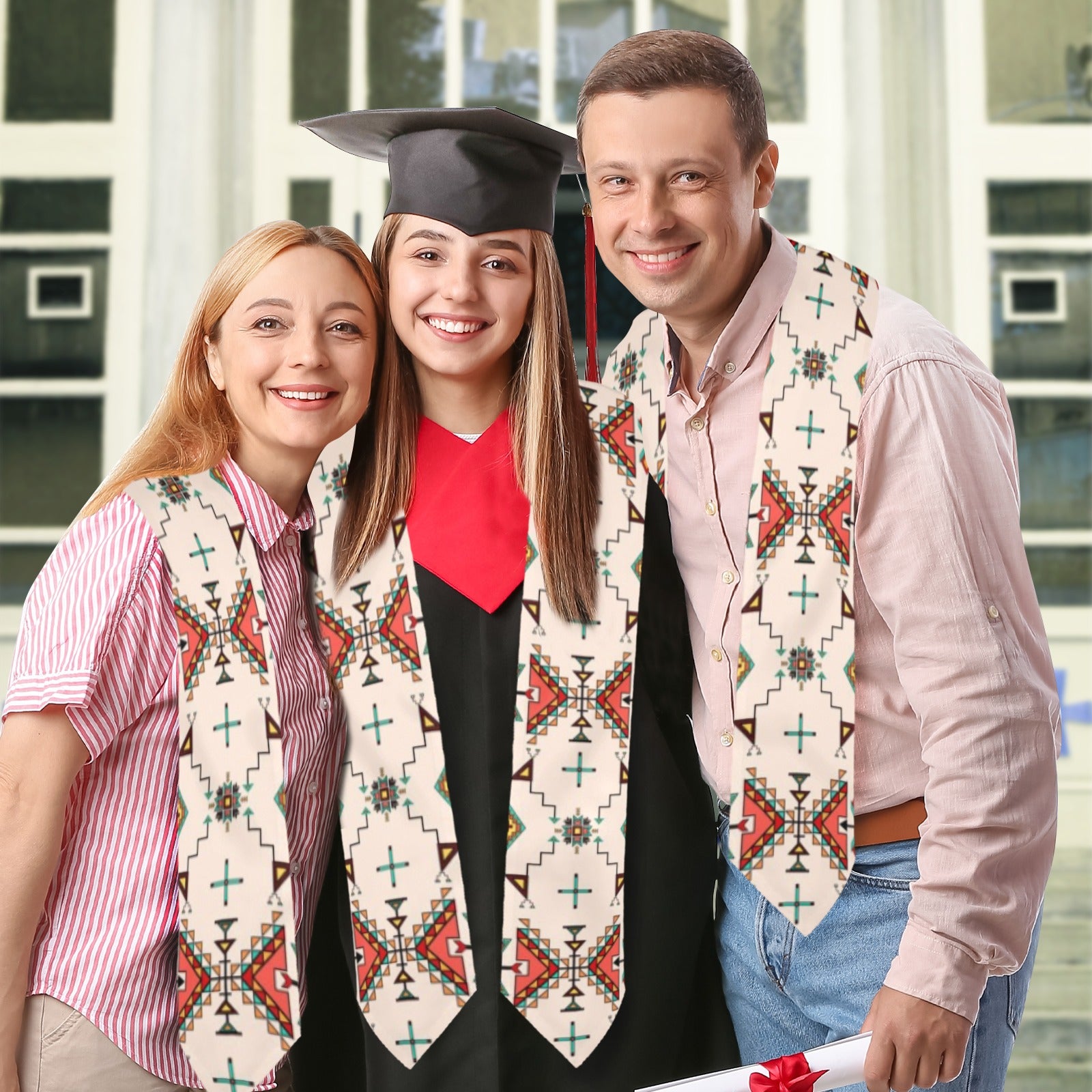 Thunder Flight Cream Graduation Stole