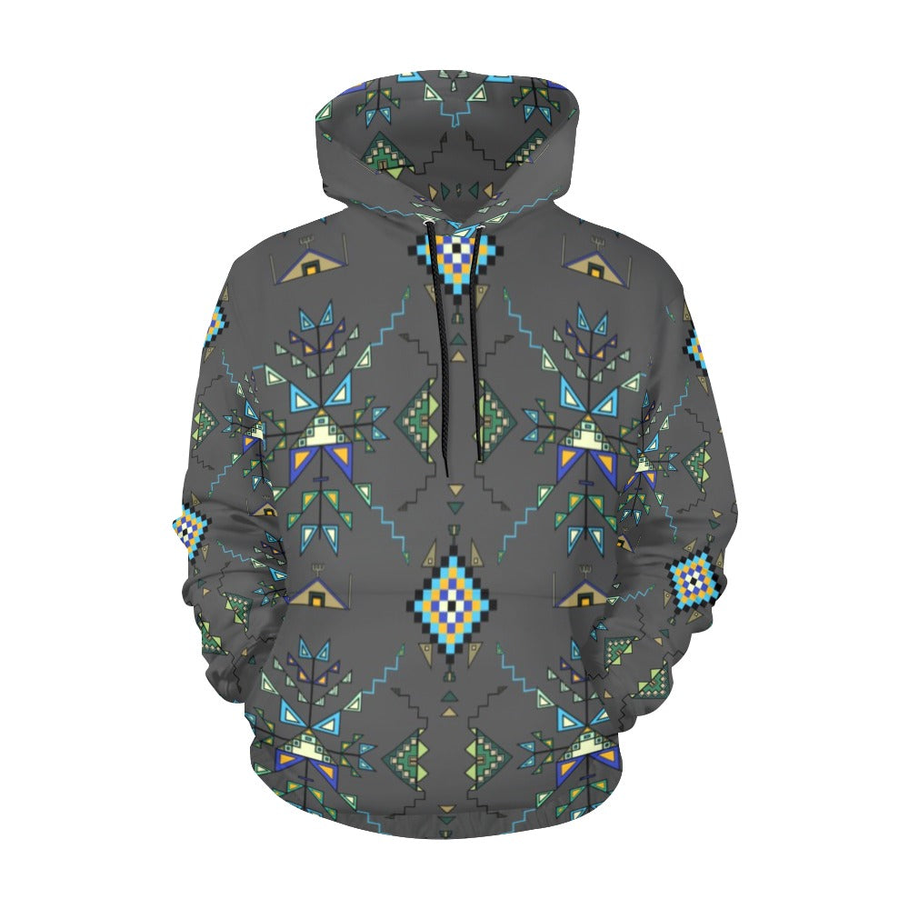 Bear Shield Gray Hoodie for Women (USA Size)