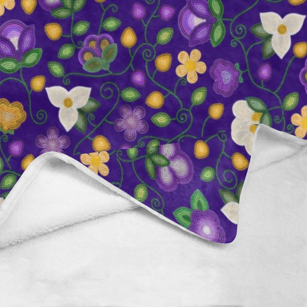 Midnight Moss Bloom Aubergine Ultra-Soft Micro Fleece Blanket 40"x50"