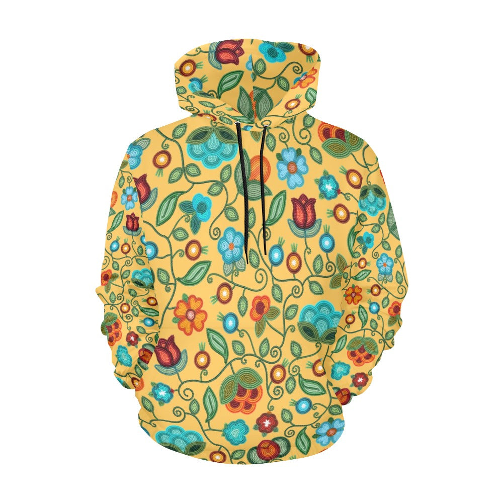Prairie Fire Petals Honey All Over Print Hoodie for Women (USA Size)