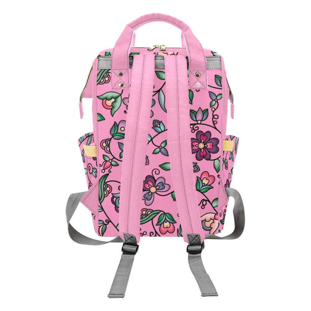 Amber Evening Garland Pink Multi-Function Diaper Backpack/Diaper Bag