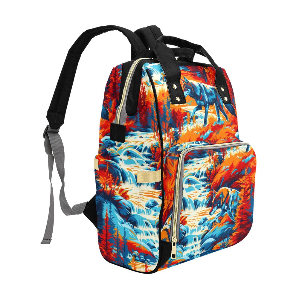 Hunting Wolves Multi-Function Diaper Backpack/Diaper Bag