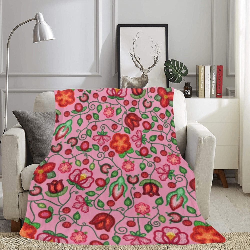 Rose Reverie Pink Ultra-Soft Micro Fleece Blanket 60"x80"
