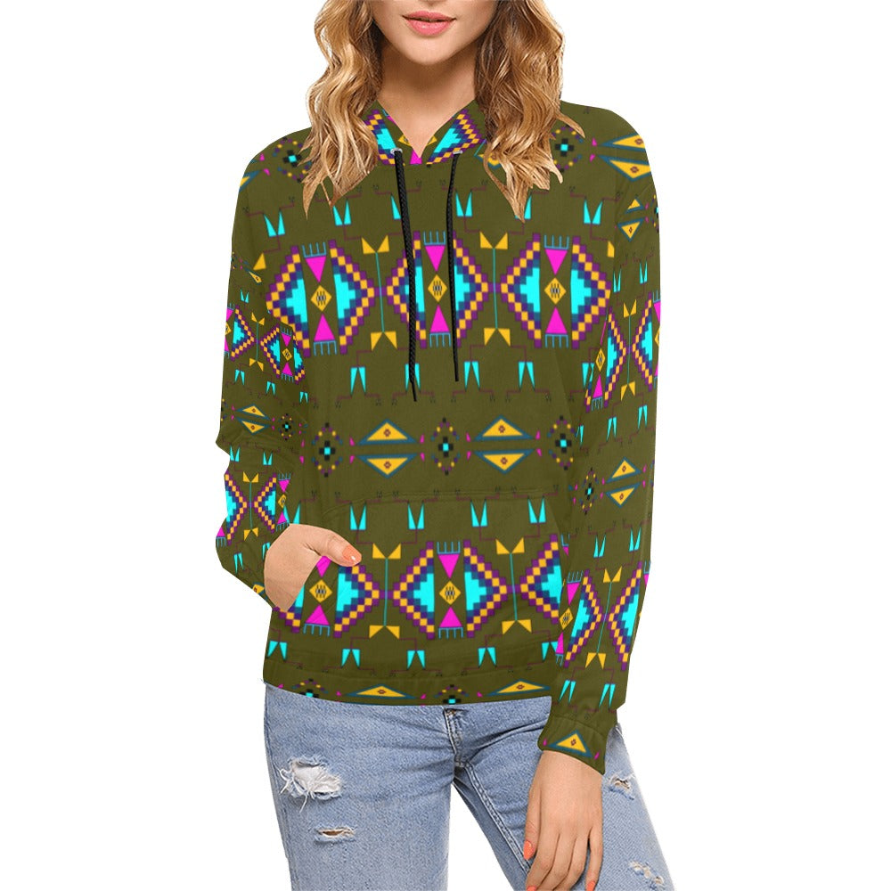 Rite of Passage Olive Hoodie for Women (USA Size)