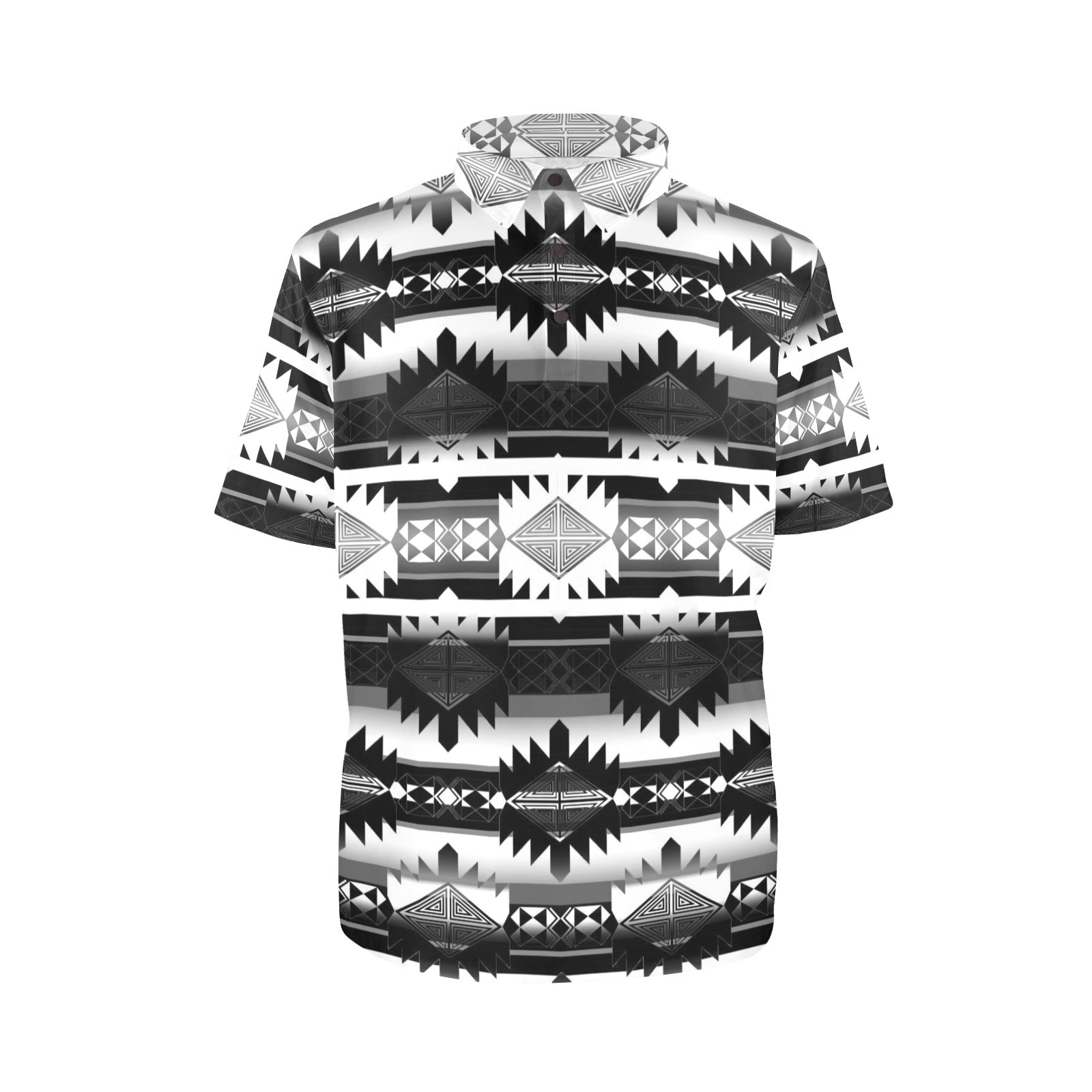 Okotoks Black and White Polo Shirt