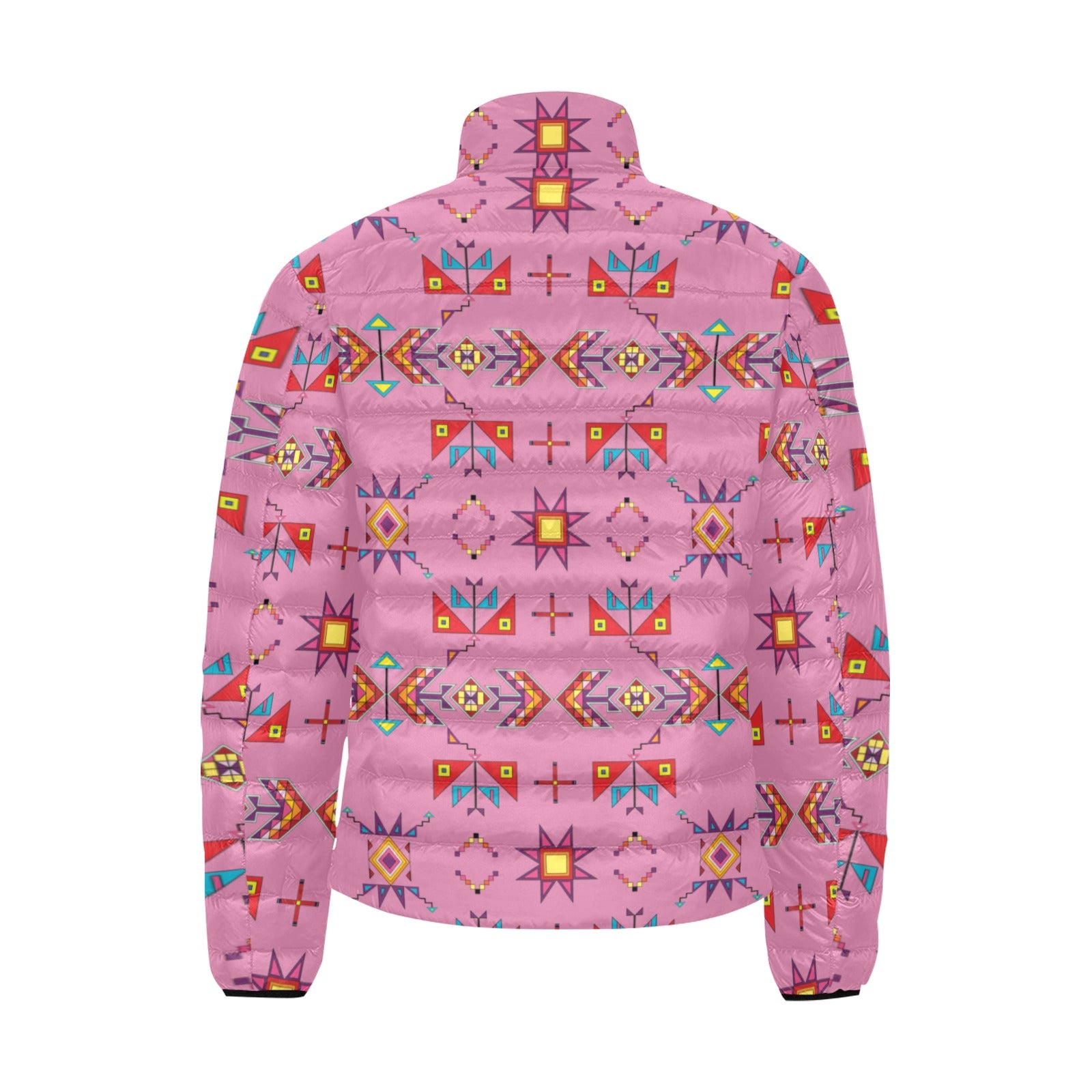 Scattered Generations Pink Men's Padded Jacket