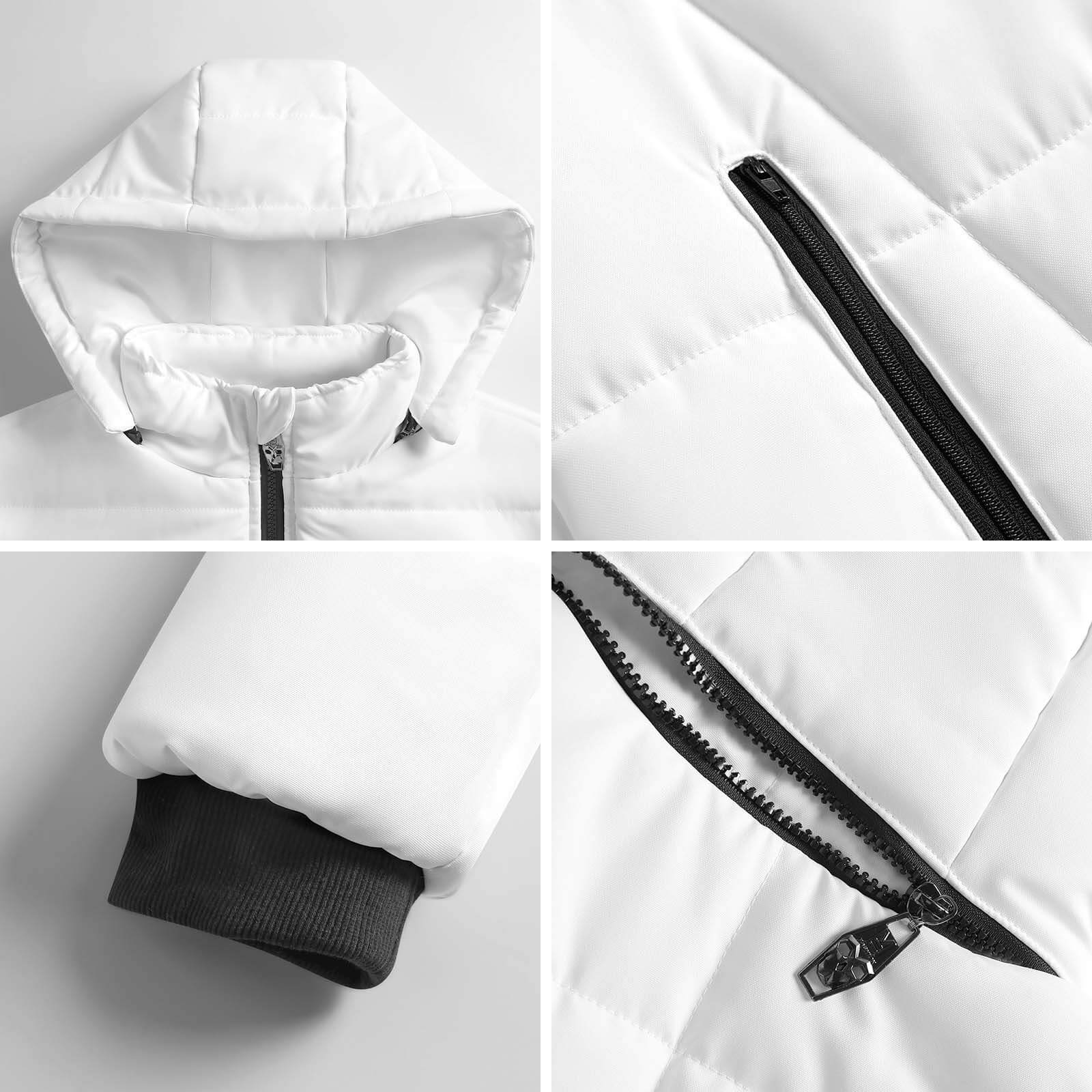 Glacial Gardenia Women's Hooded Puffer Coat