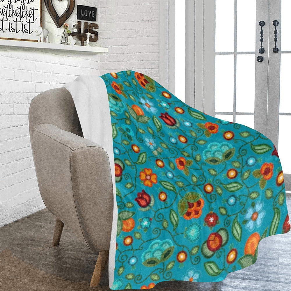 Prairie Fire Petals Ocean Ultra-Soft Micro Fleece Blanket 60"x80"