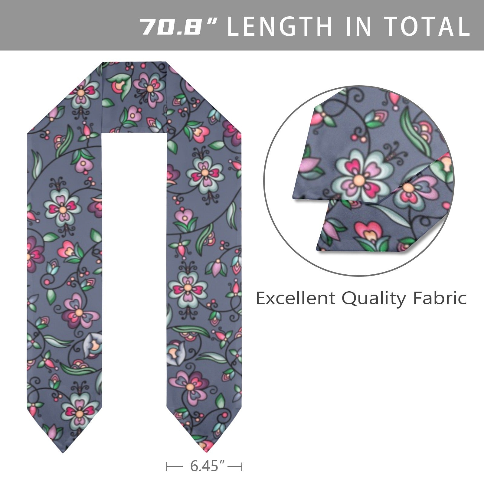 Amber Evening Garland Blue Graduation Stole