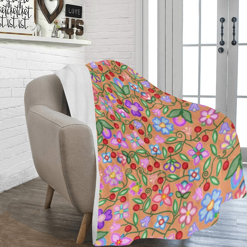 Petal Harmony Terracotta Ultra-Soft Micro Fleece Blanket 60"x80"