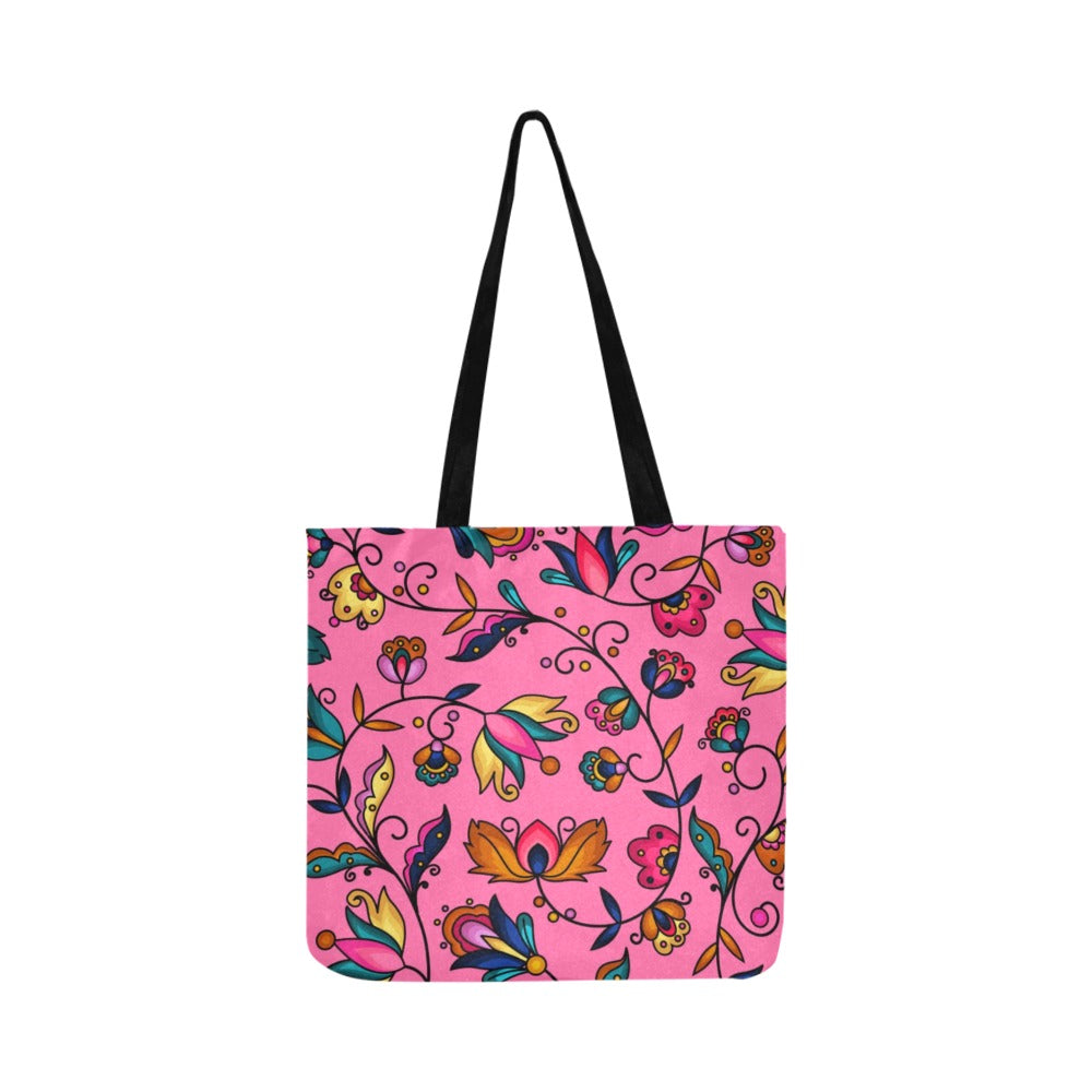 Copper Prairie Petals Pink Reusable Shopping Bag (Two sides)