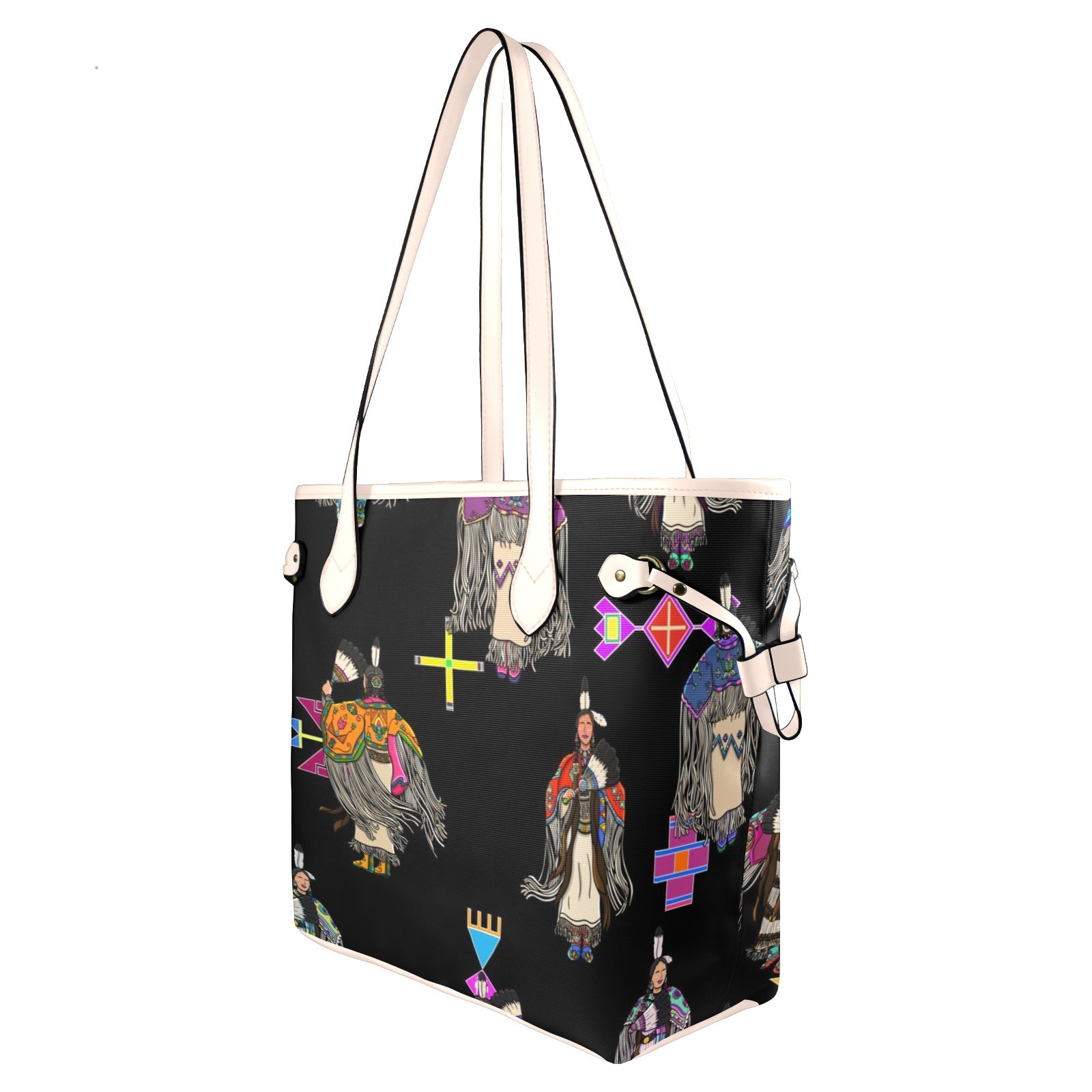 Women's Tradish Dancers Black Clover Canvas Tote Bag