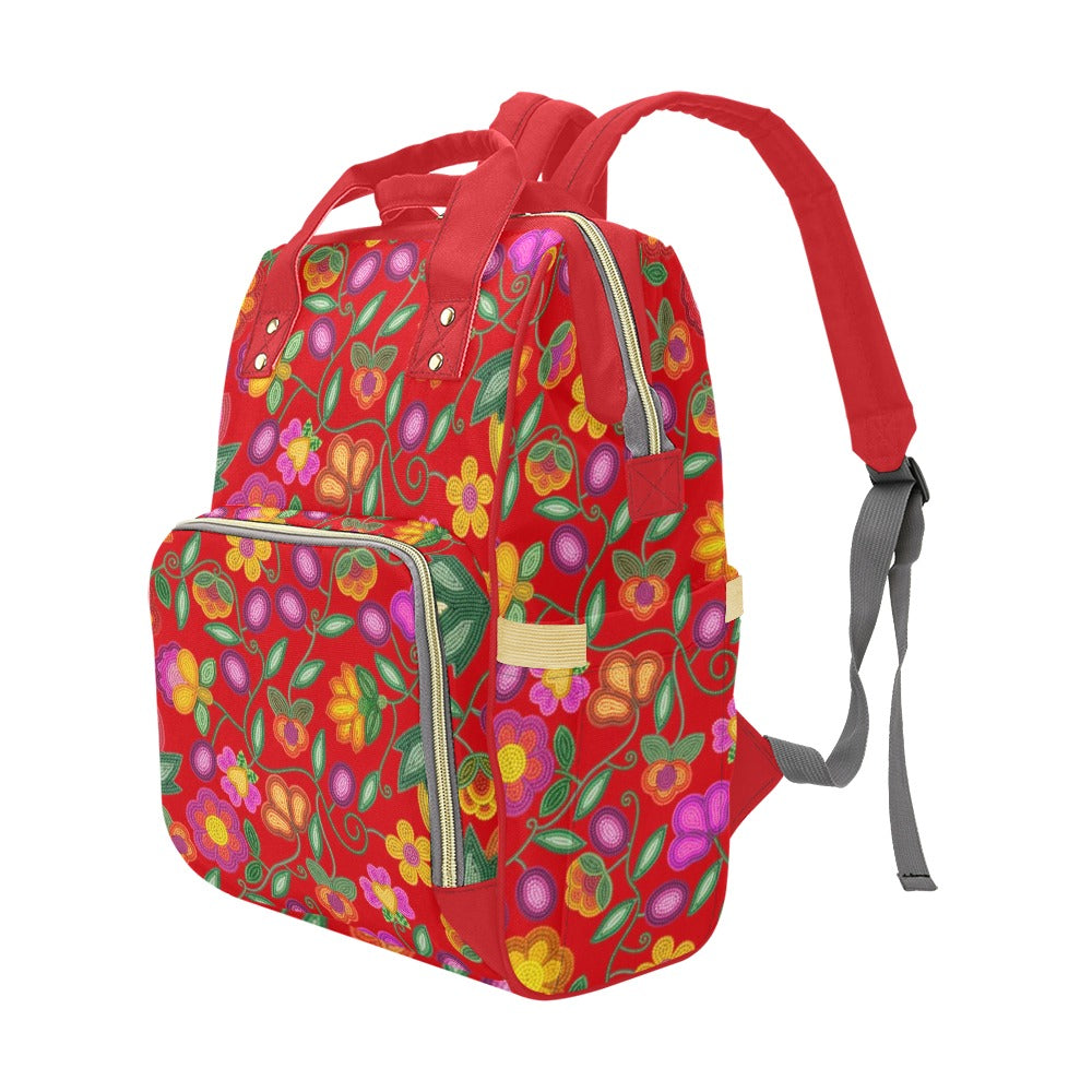 Boreal Bounty Red Multi-Function Diaper Backpack/Diaper Bag