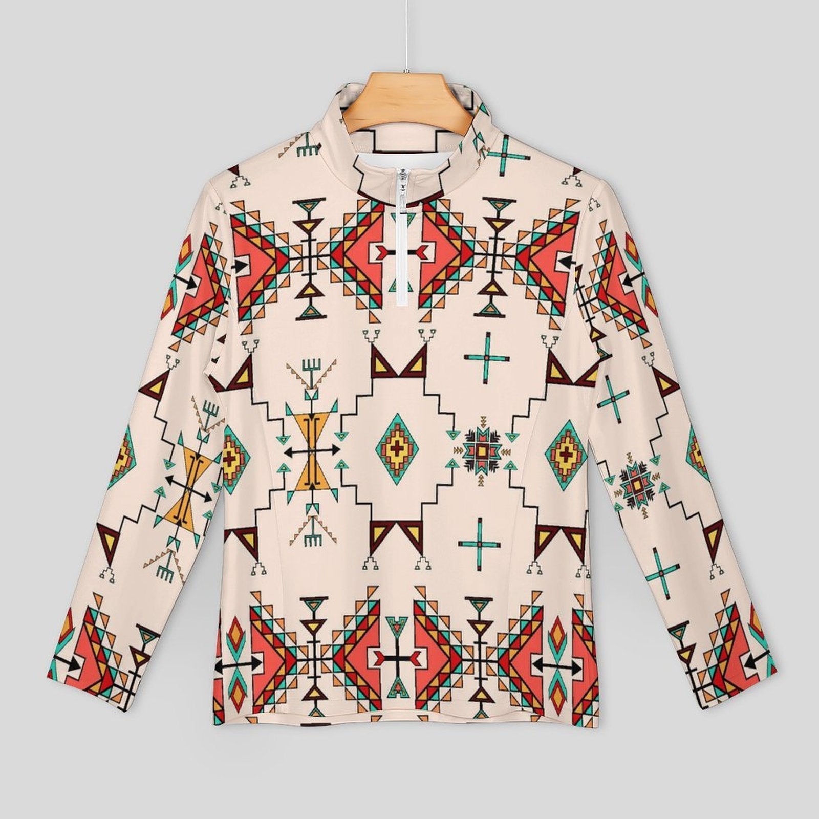 Thunder Flight Cream Long Sleeve Yoga Shirt