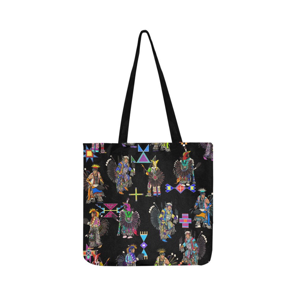 Men's Tradish Dancers Black Reusable Shopping Bag (Two sides)