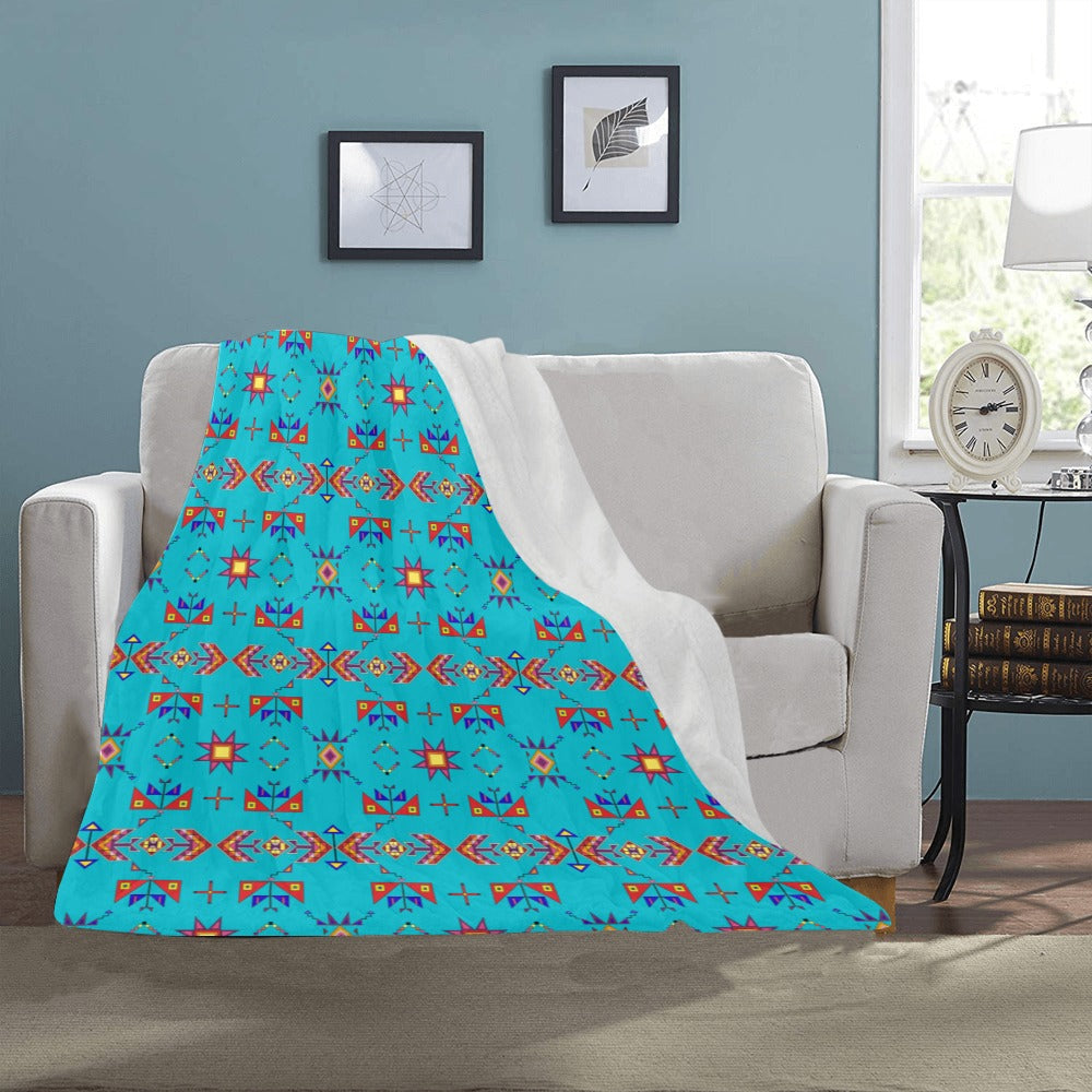 Scattered Generations Turquoise Ultra-Soft Micro Fleece Blanket 40"x50"
