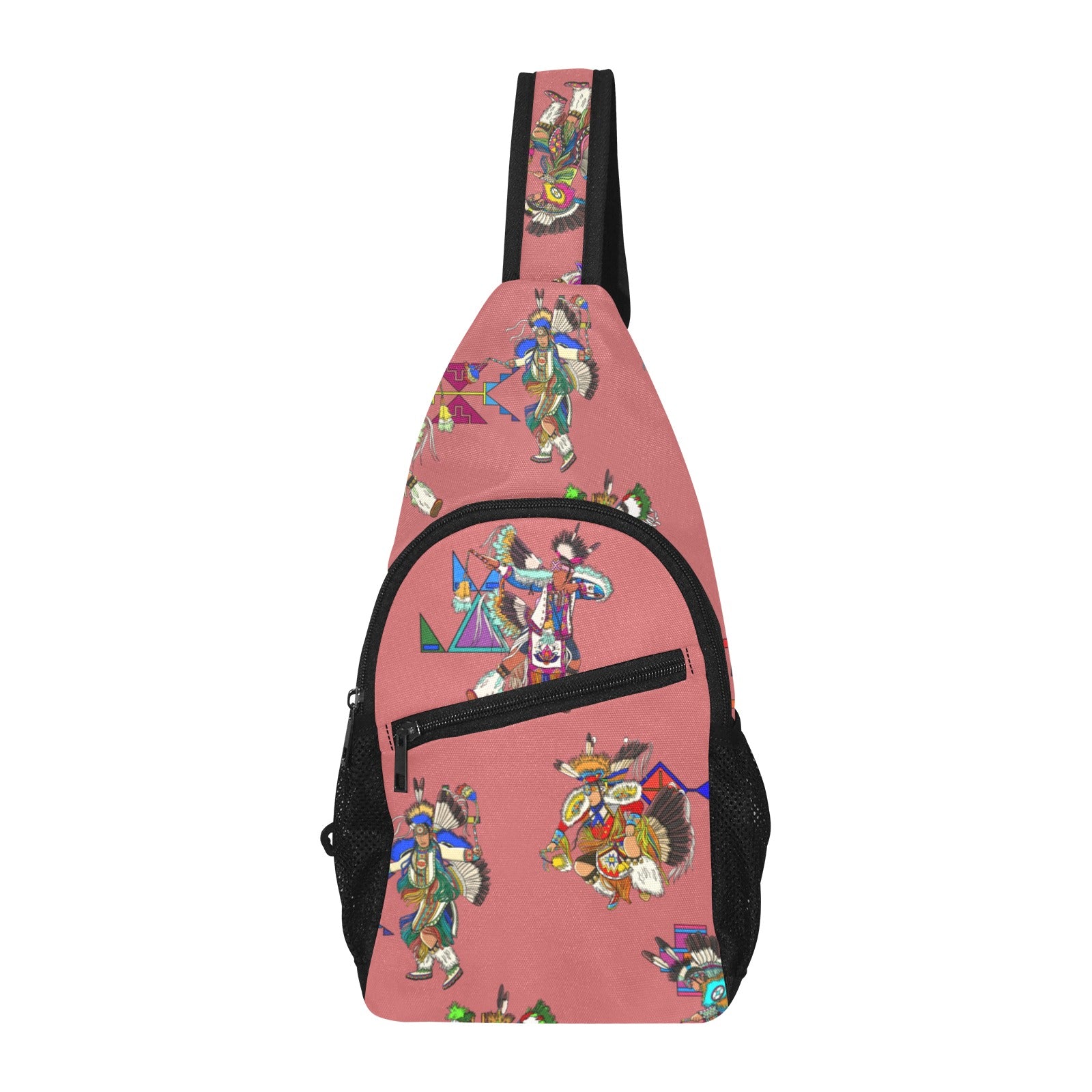 Men's Fancy Dancers Terra Cotta Chest Bag