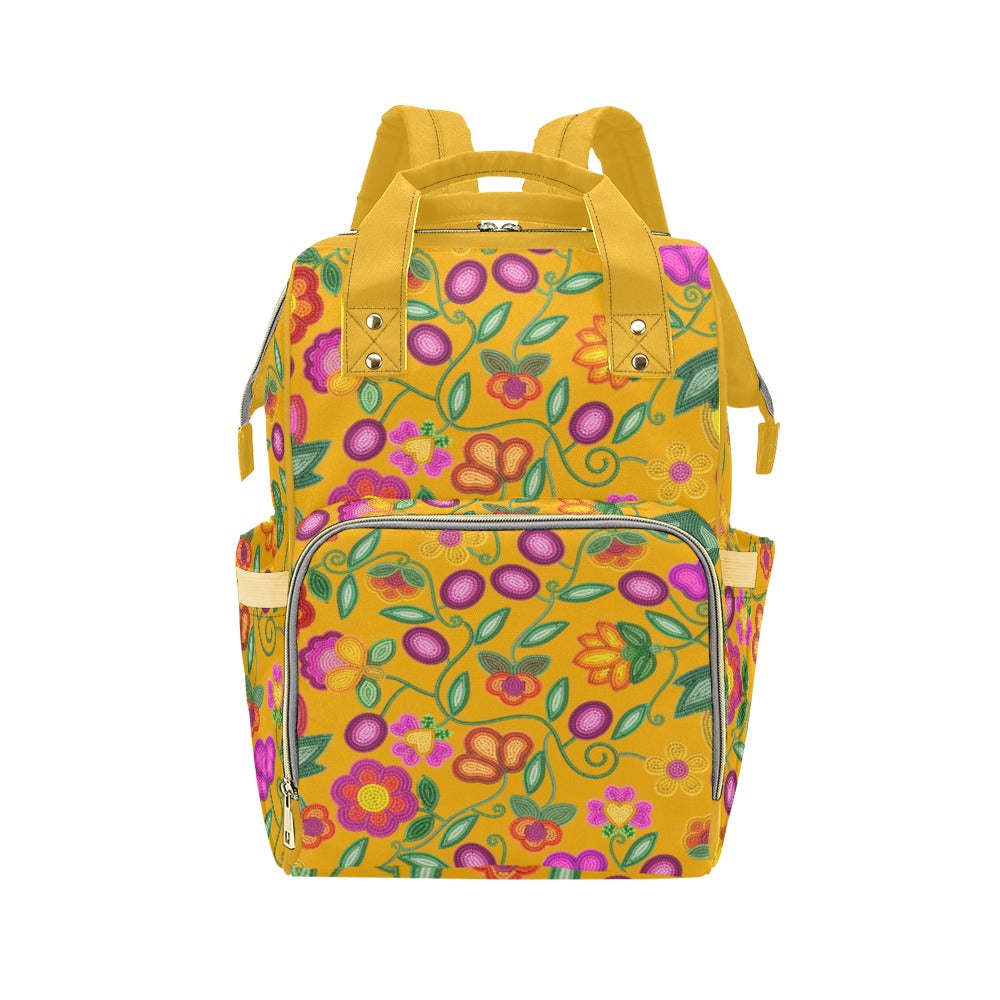 Boreal Bounty Yellow Multi-Function Diaper Backpack/Diaper Bag