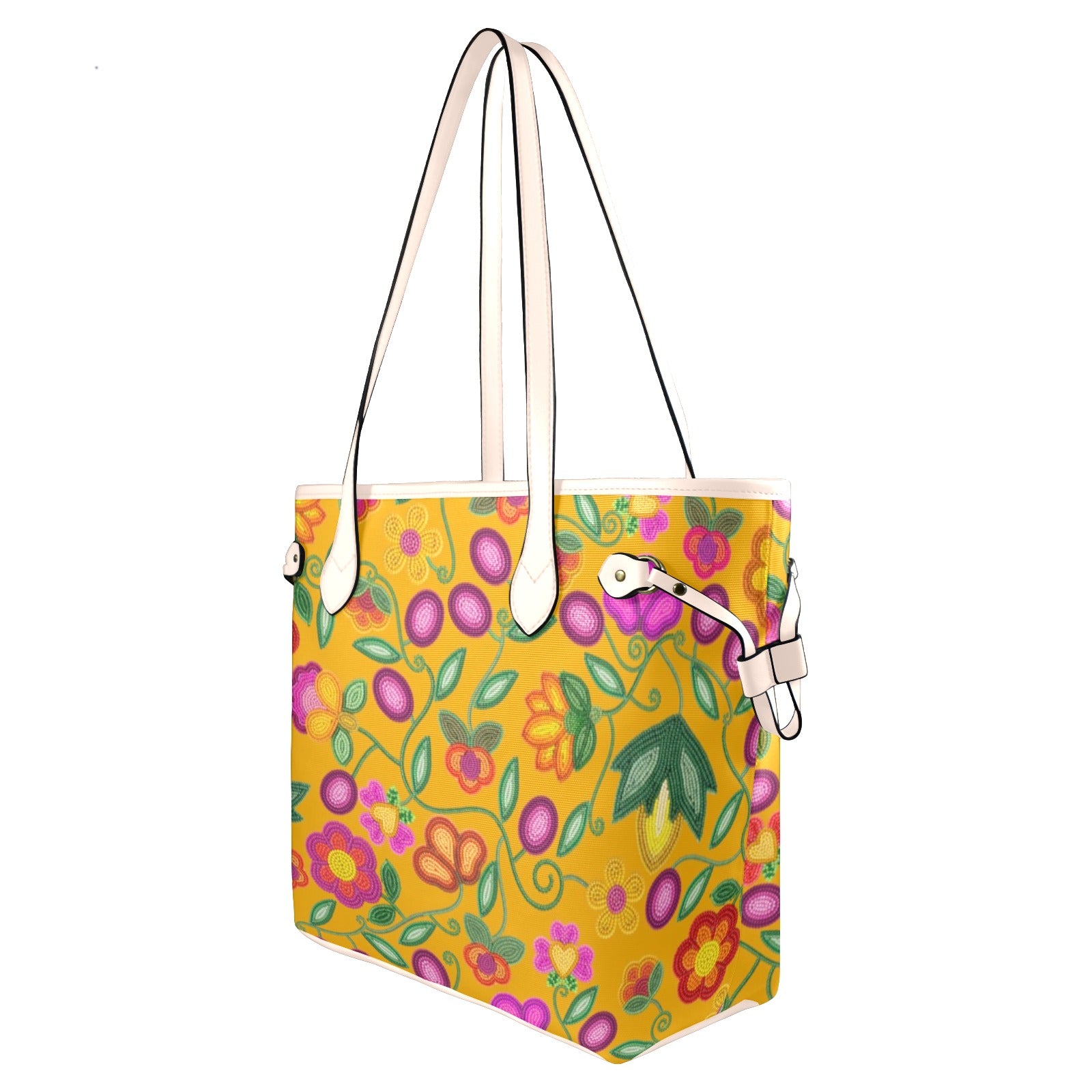 Boreal Bounty Yellow Clover Canvas Tote Bag