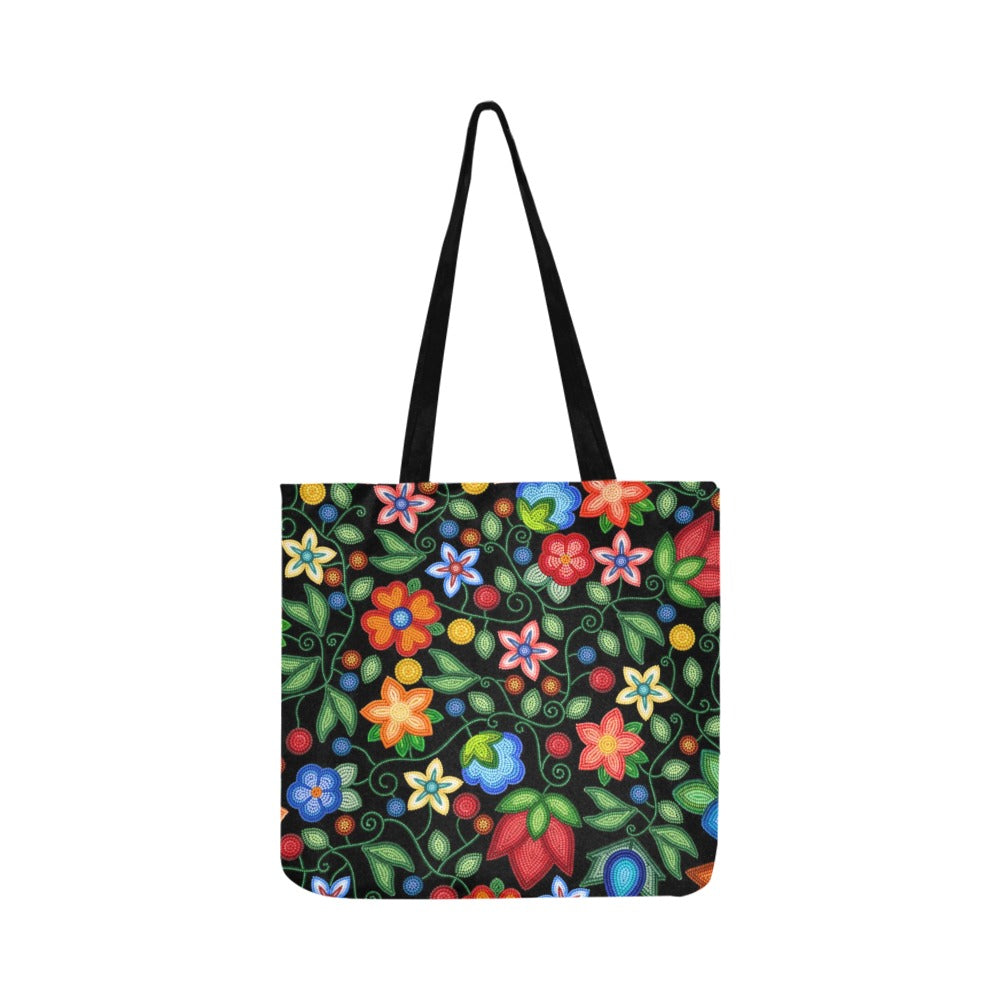 Morning Harmony Black Reusable Shopping Bag (Two sides)