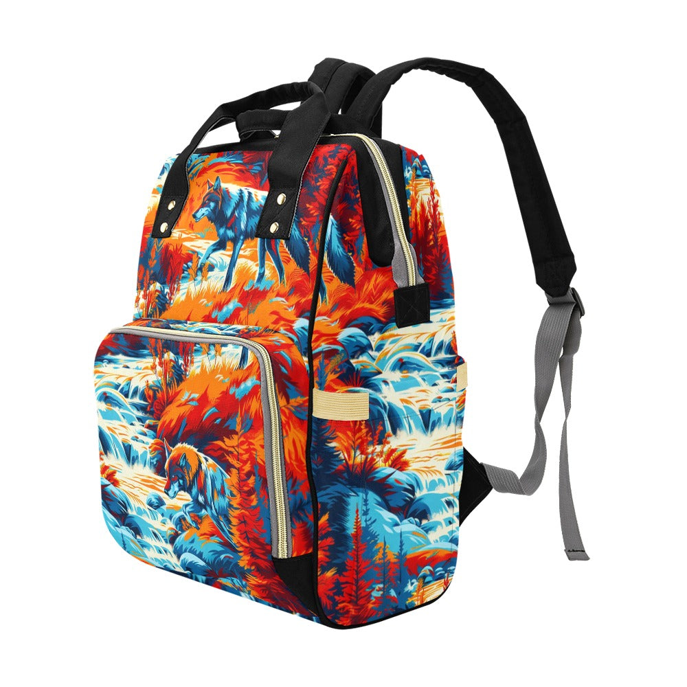 Hunting Wolves Multi-Function Diaper Backpack/Diaper Bag