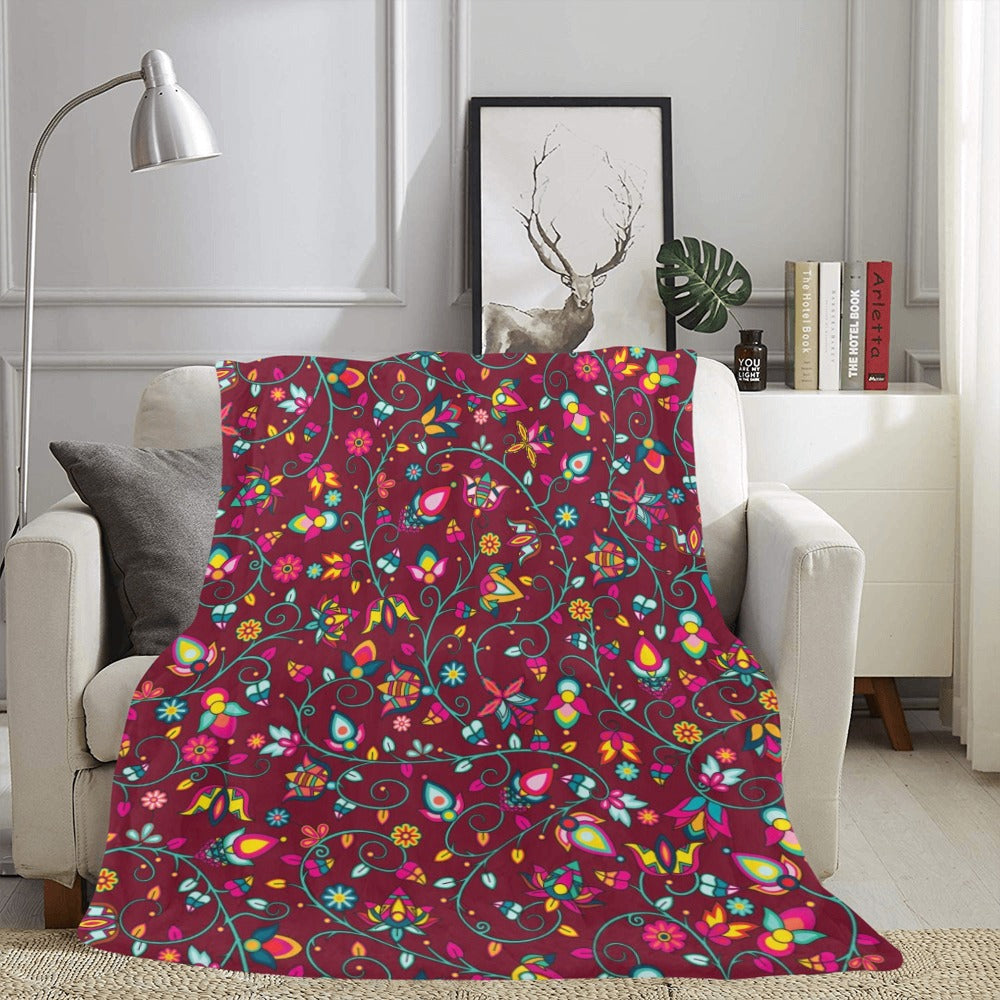 Thorny Path Cranberry Ultra-Soft Micro Fleece Blanket 60"x80"