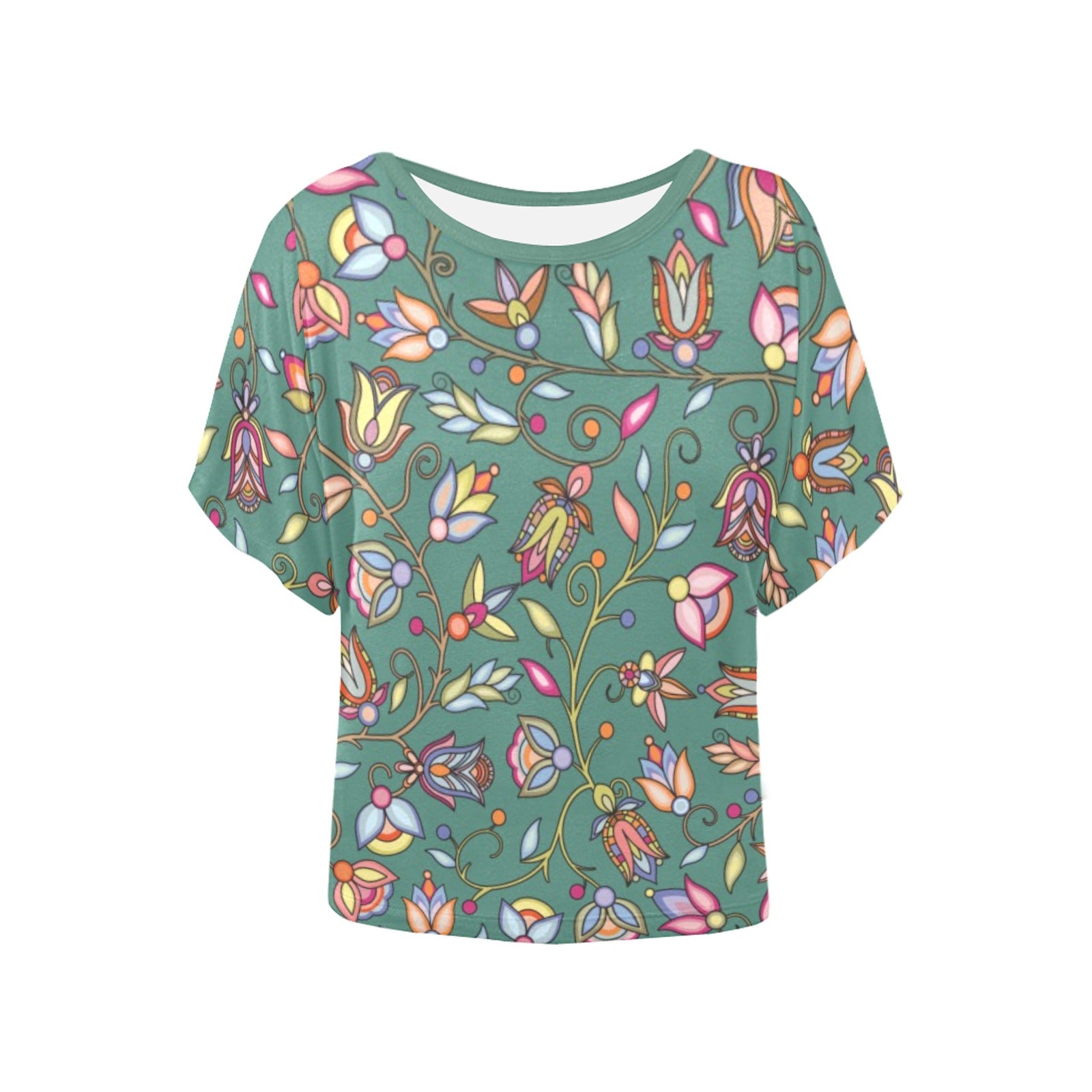 Buffalo Bloom Pond Reflection Women's Batwing-Sleeved Blouse T shirt