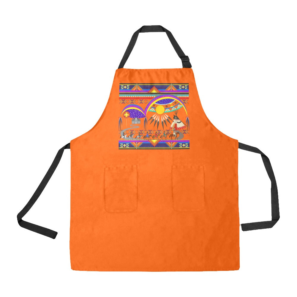 Seven Generations Medicine 14 in All Over Print Apron