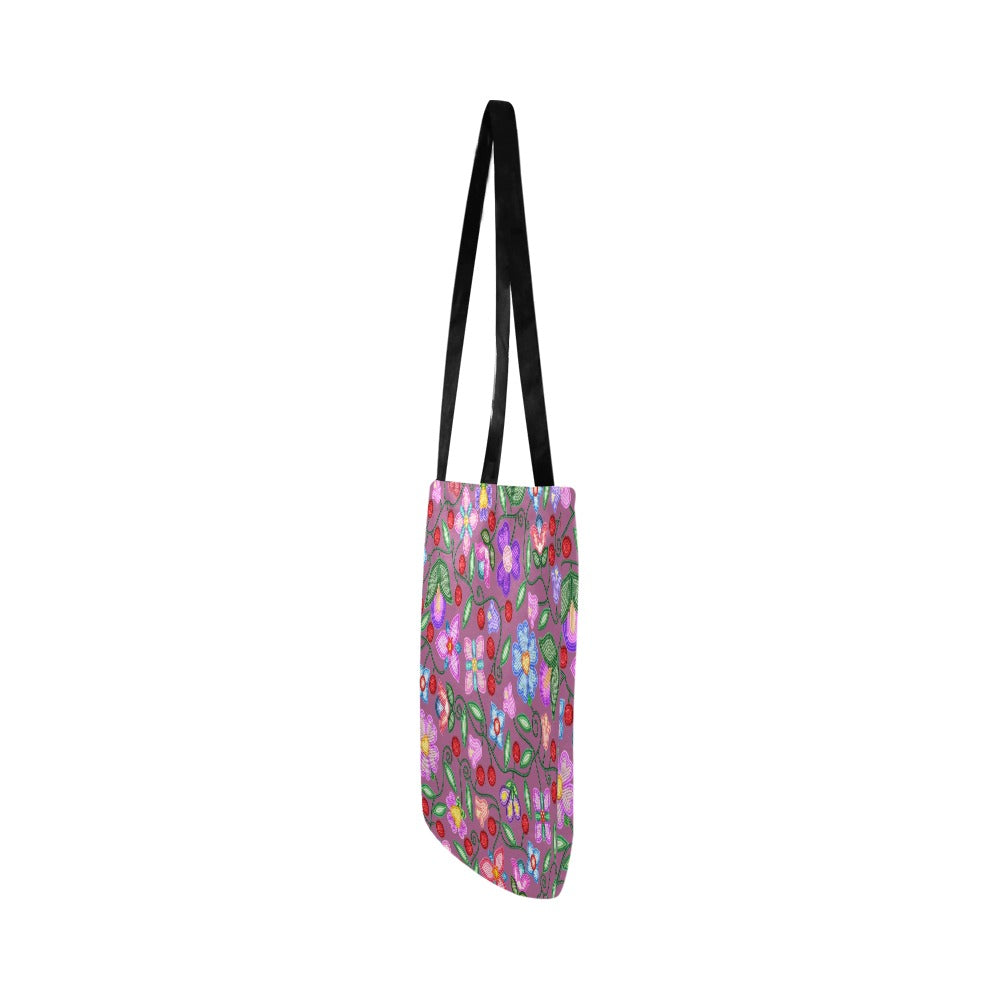 Petal Harmony Dusty Rose Reusable Shopping Bag (Two sides)