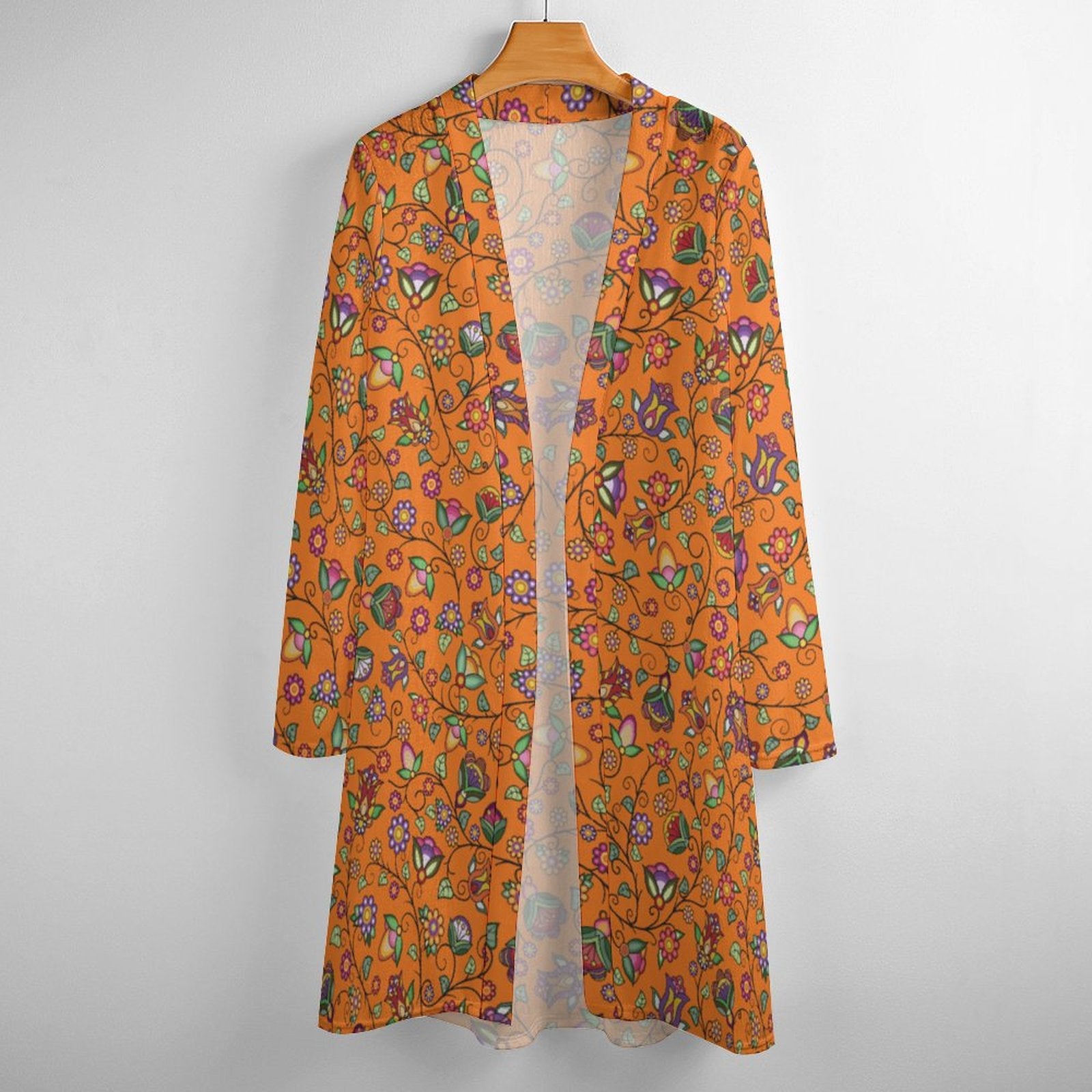 Heartbeat Petals ECM Orange Cardigan