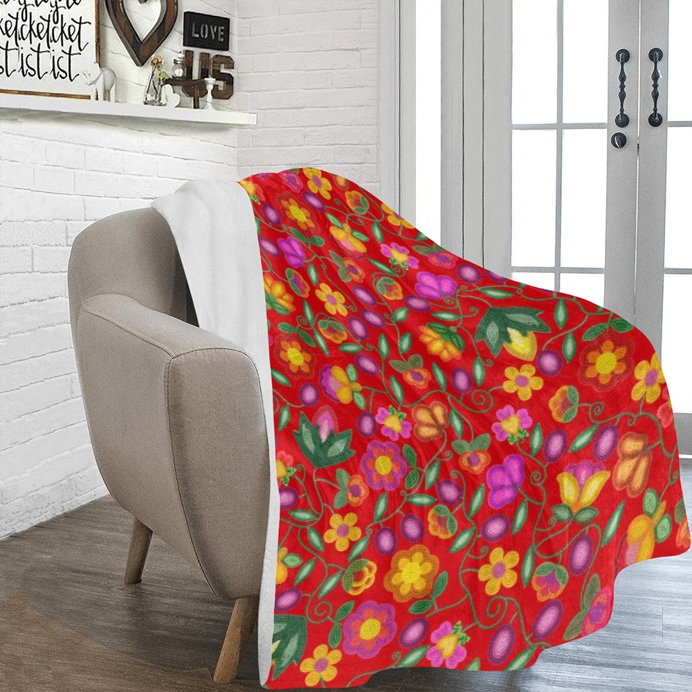 Boreal Bounty Red Ultra-Soft Micro Fleece Blanket 60"x80"