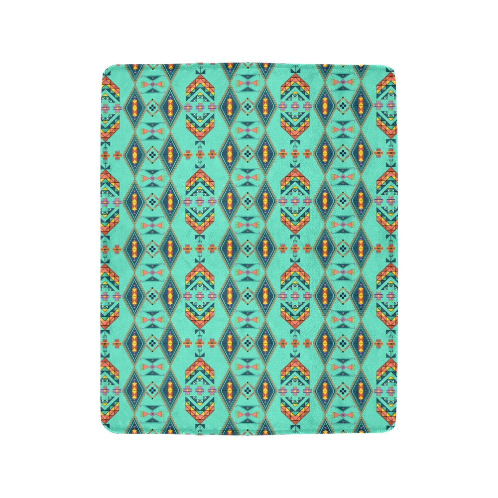 Travois Tipi Smoky Sky Ultra-Soft Micro Fleece Blanket 40"x50"