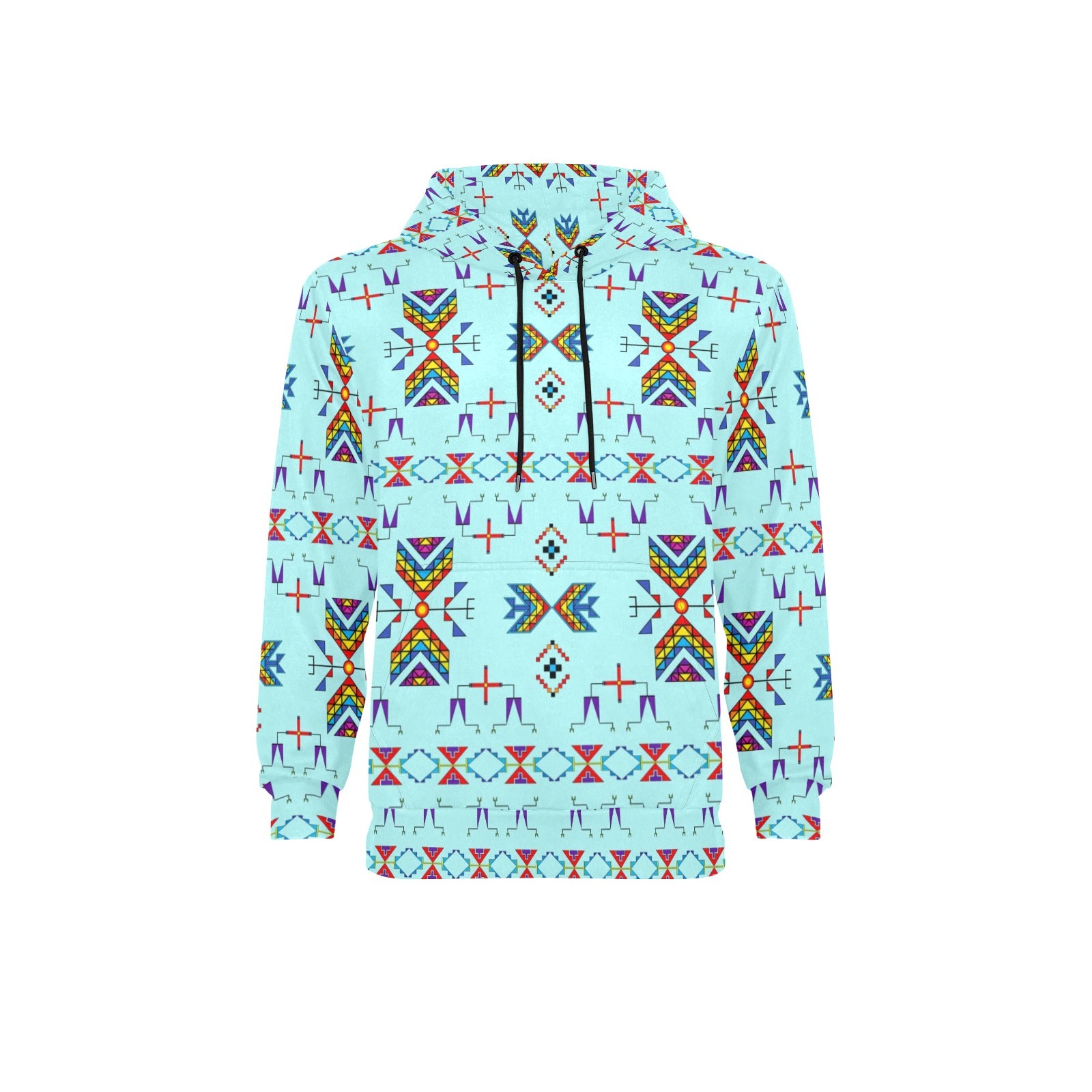 Rainy Chief Rainbow Robin Egg Men's Long Sleeve Fleece Hoodie
