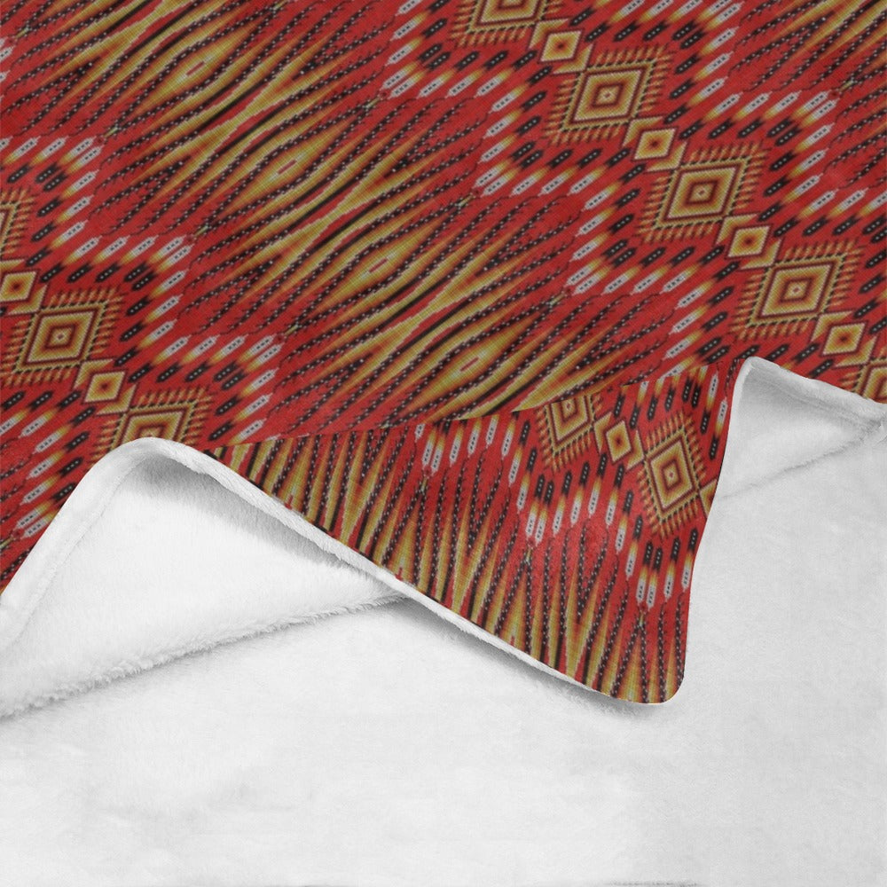 Fire Feather Red Ultra-Soft Micro Fleece Blanket 50"x60"