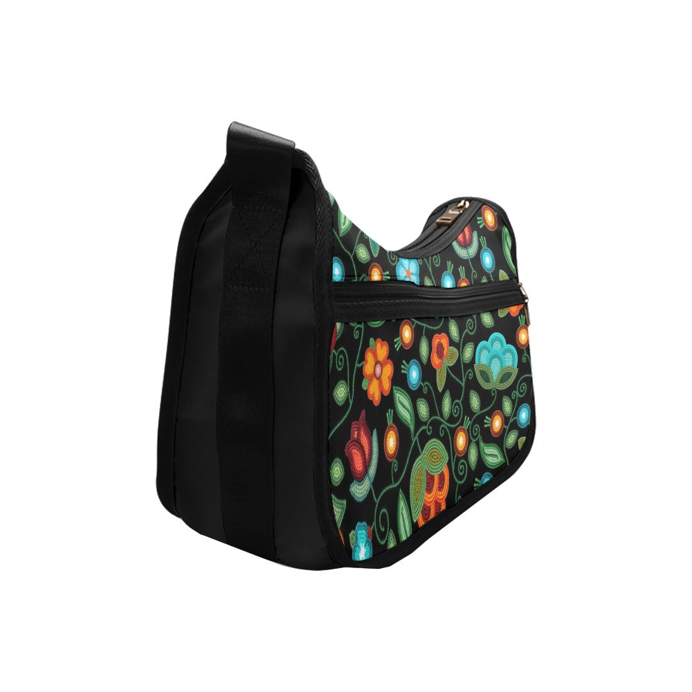 Prairie Fire Petals Black Crossbody Bag