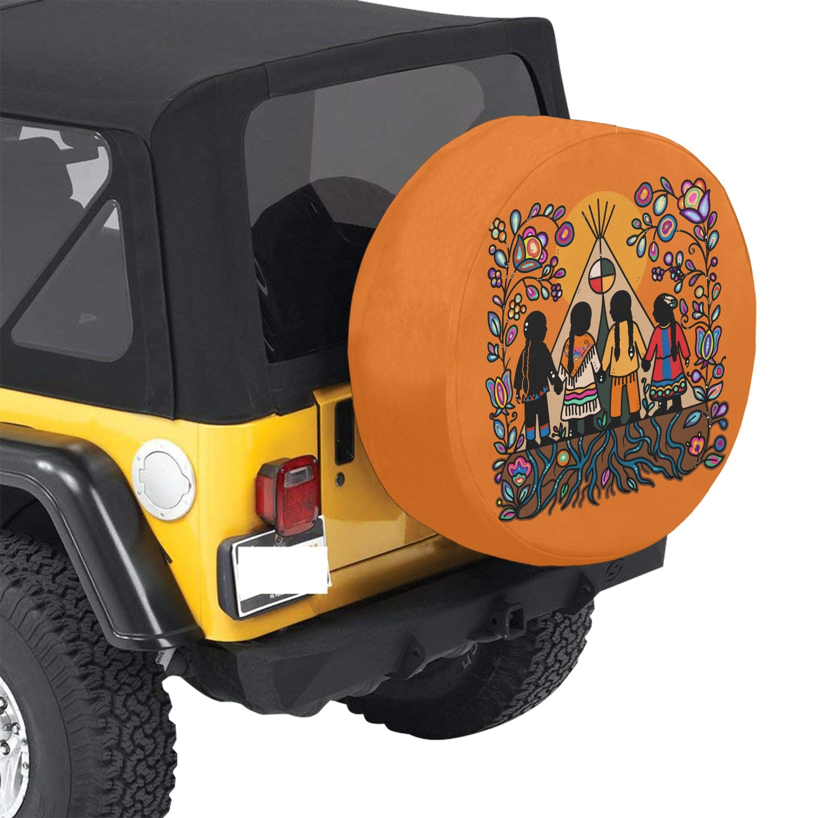 Rooted in Culture 34 Inch Spare Tire Cover