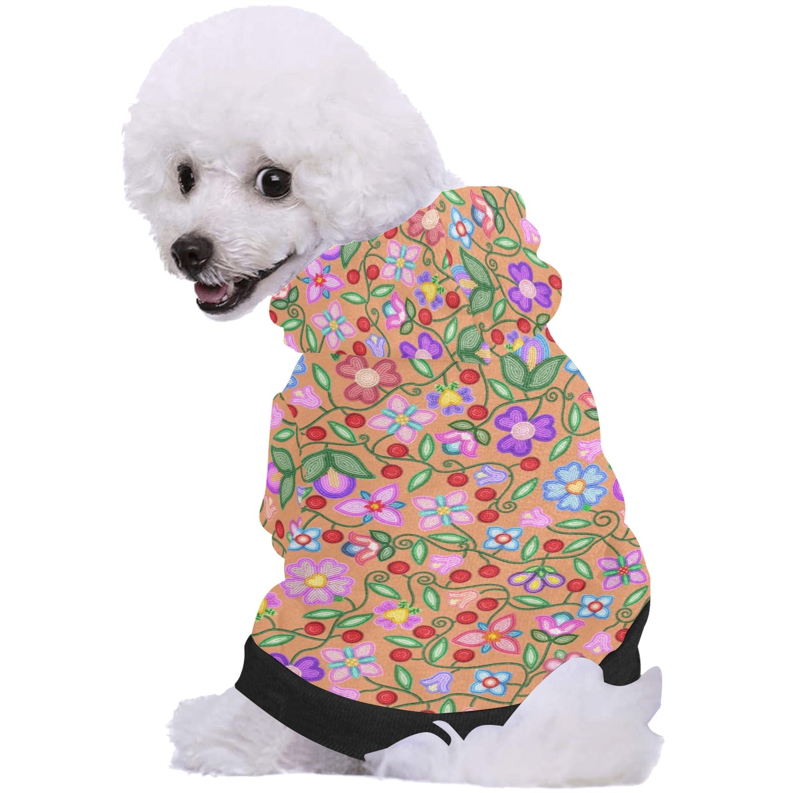 Petal Harmony Terracotta Pet Dog Hoodie