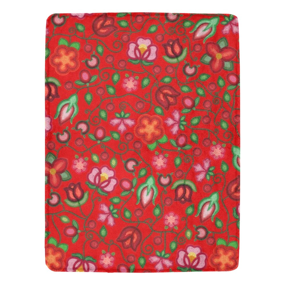 Rose Reverie Red Ultra-Soft Micro Fleece Blanket 60"x80"