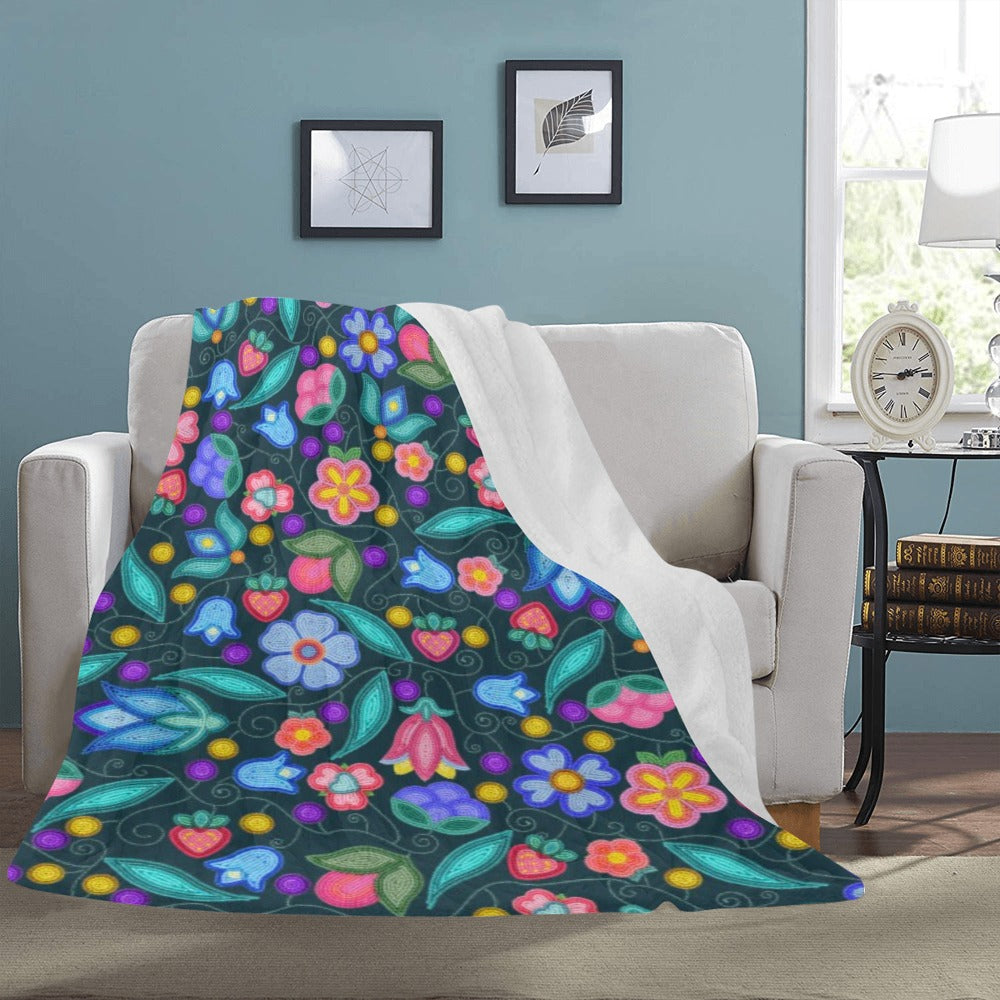 Sweet Offering Dark Teal Ultra-Soft Micro Fleece Blanket 60"x80"