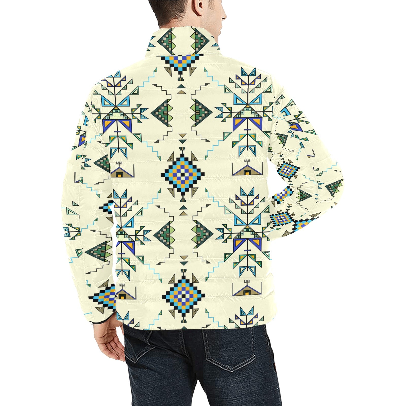 Bear Shield Cream Men's Padded Jacket